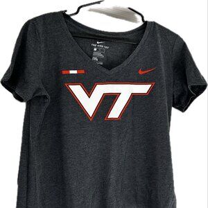 Virginia Tech "The Nike Tee" Womens Top L Dark Gray Athletic Cut
